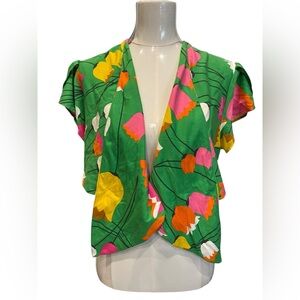 Trashy Diva Floral Green Women's Top Size:12